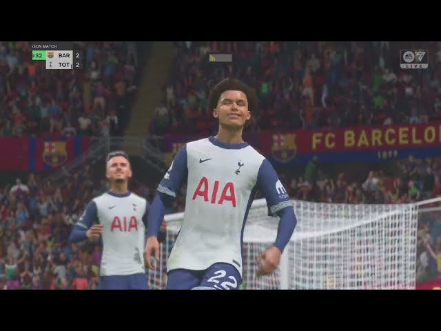 EA SPORTS FC 25 BARCELONA vs. SPURS seasons online gameplay #PS5 4K HDR