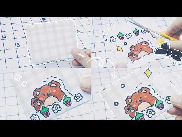 Making a small, cute, aesthetic wallet 🧸 ♡ 🌼| Easy Paper DIY ✧˖°ʚ🍓ɞ♡