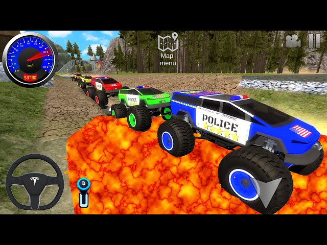 Juegos De Carros - Police Monster Trucks Impossible Driver #2 - Car Extreme Racing Android GamePlay