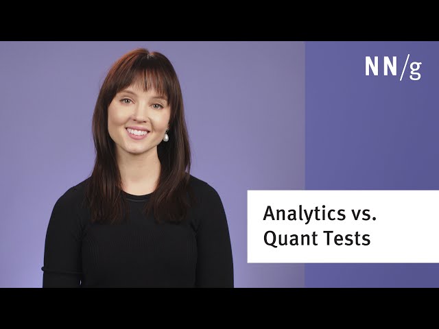 Analytics vs. Quantitative Usability Testing