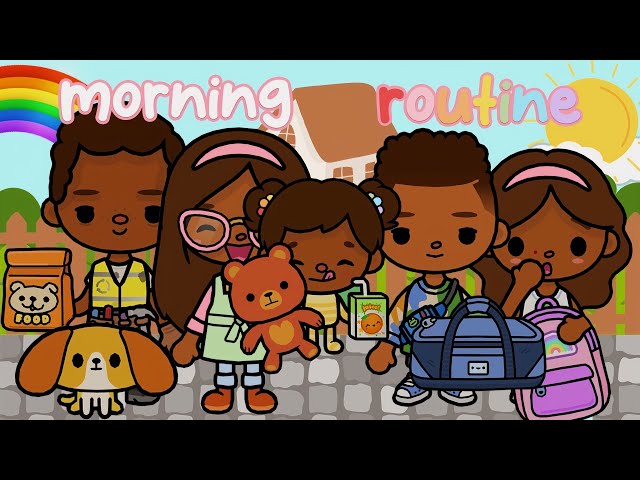 Family's School MORNING ROUTINE! *BUSY* 🌤 || WITH VOICE🔊 || Toca Boca Roleplay #tocaboca