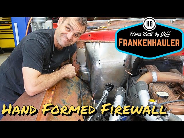 Hand forming a firewall - 1954 Ford F600 Car Hauler Build part 32