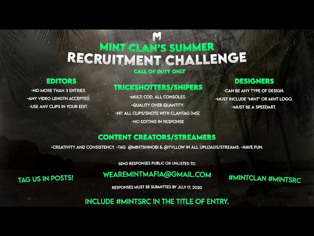 MINT CLAN SUMMER RECRUITMENT CHALLENGE