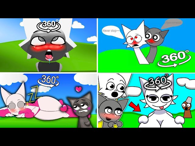 Incredibox Sprunki: Gray x Wenda sus meme compilation (part 6) 360°