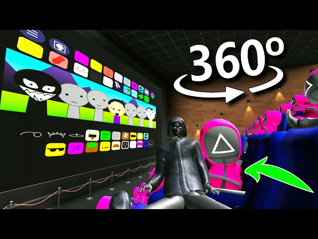 Incredibox Sprunki and Squid Game 360° - CINEMA HALL 360° 4k