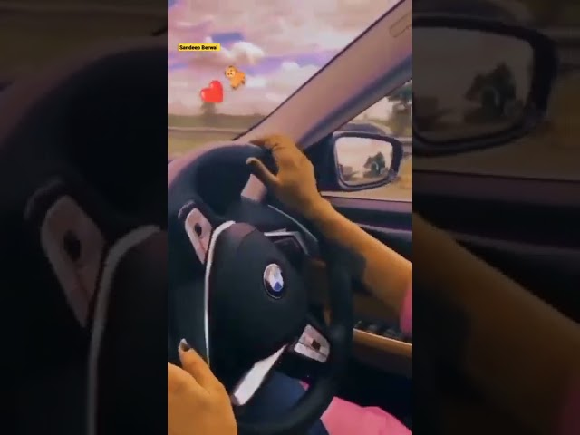 cute girl🤑🤑driving on bmw best status❤️❤️❤️.......