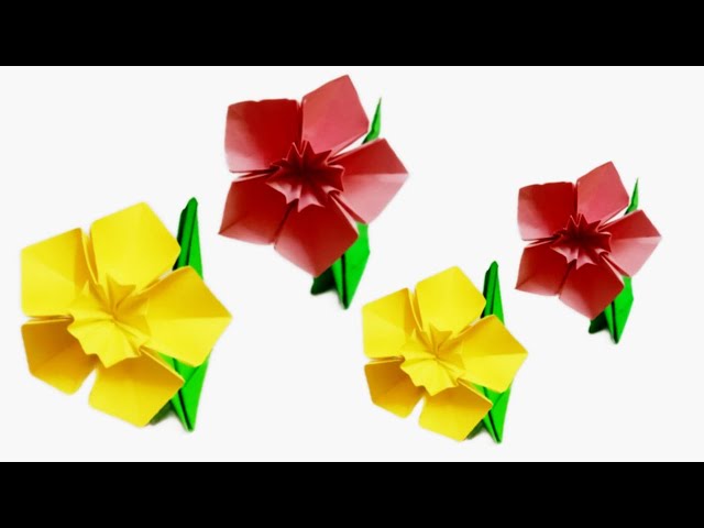 how to make paper flowers easy | easy paper flower idea | paper flower making idea | origami flower