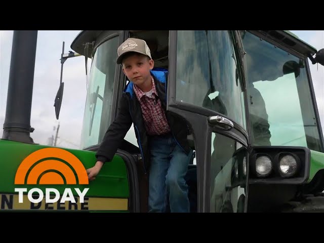 Meet the 8-year-old farmer going viral on TikTok for love of tractors