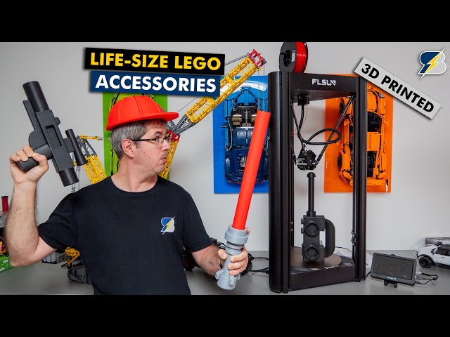 3d printing life-size LEGO minifig accessories FAST with the FLSUN V400