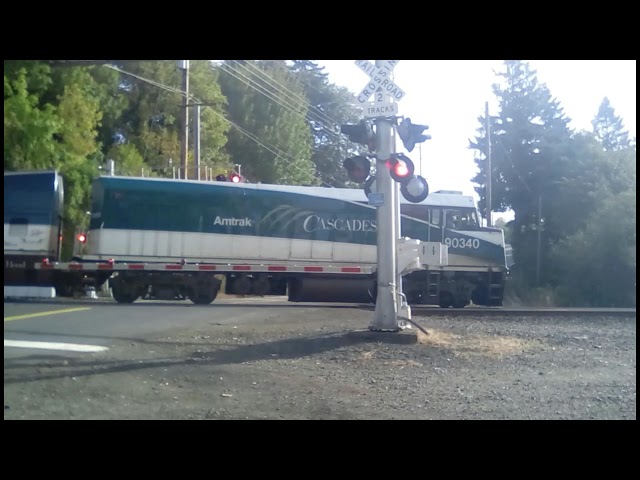 two Amtrak talgo trains on 10 2 2019