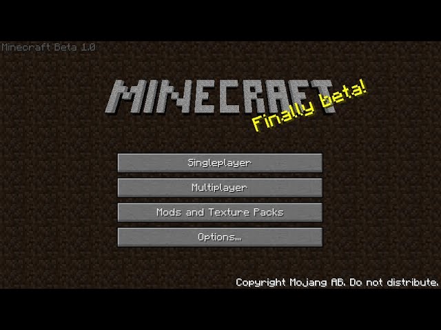 Playing Minecraft Beta 1.0 in 2020