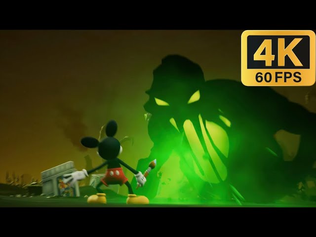 Disney Epic Mickey: Rebrushed - False Shadow Blot Boss (Paint) (4K 60fps)