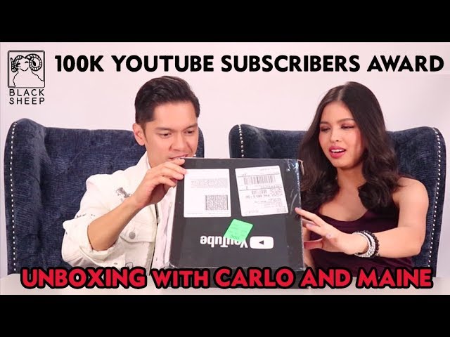 100K Youtube Subscribers Award Unboxing | Carlo Aquino and Maine Mendoza | Isa Pa With Feelings