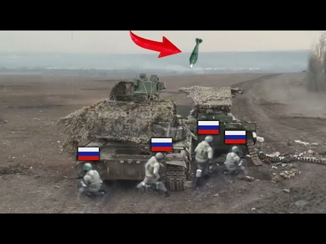 HIMARS destroys a huge Russian convoy with precise hits! The Best Moments