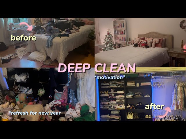 deep cleaning+organizing my room