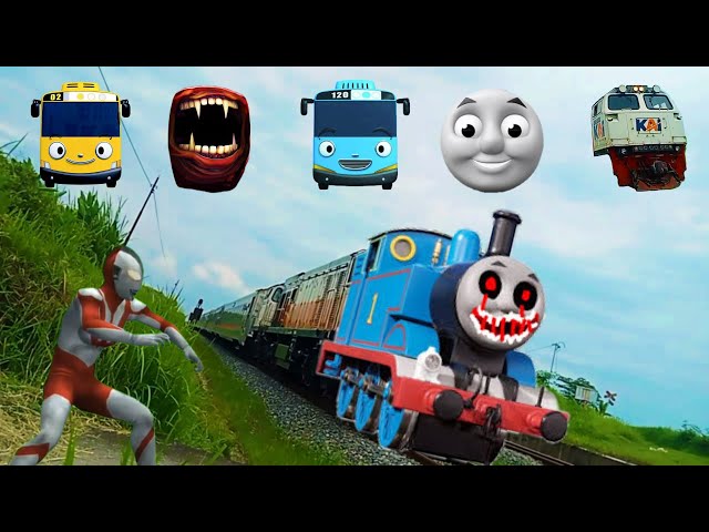 ayo tebak gambar lucu kereta api lucu puzzle babarandek thomas exe,tayo,cc206,bus lani,train eater