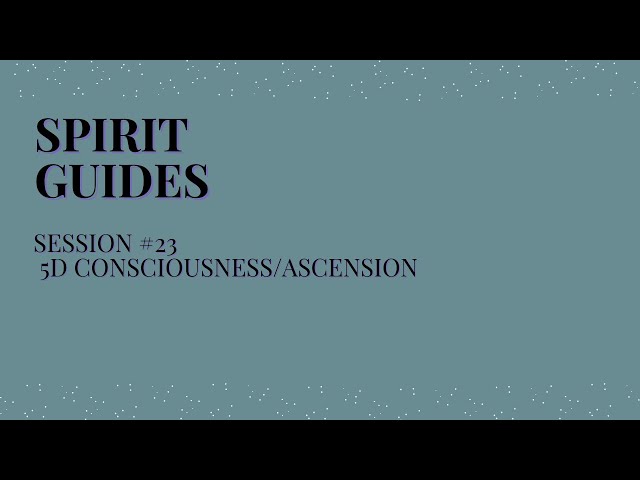 Spirit Guides Session #23 - 3D vs 5D/ 5D Unity Consciousness/6D Light Beings