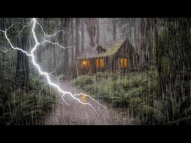 HEAVY RAIN AND THUNDER SOUNDS - DEEP SLEEP | Thunderstorm for Sleeping - Rain Sound Comfort