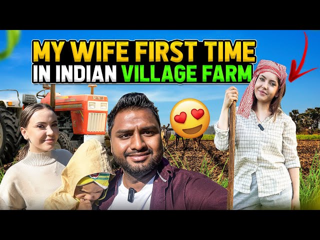 My Wife Became Farmer for a day in Indian Village😍