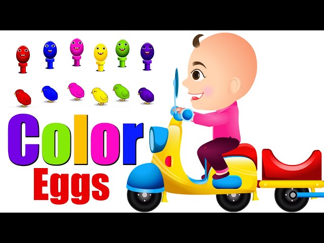 Little Baby Girl Fun Learning Colors for Children with Color Eggs Dinosaur Cartoons 3D Kids Edu Play