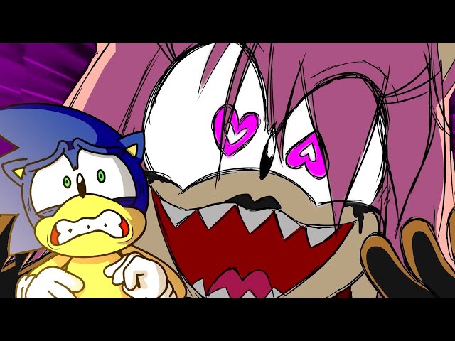 Crazy Amy Rose vs Sonic | Bemax - Monster (Original Song) [AMV] Animation by mashed