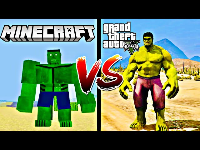 MINECRAFT HULK VS GTA 5 HULK - WHO IS BEST?