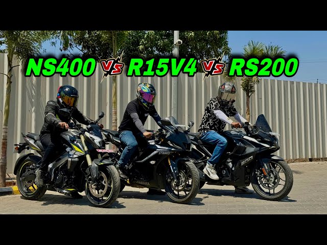 PULSAR NS 400z vs R15V4 vs RS200 | Detail Comparison | Best Bikes Under 2.5 Lakh | First on Youtube😍