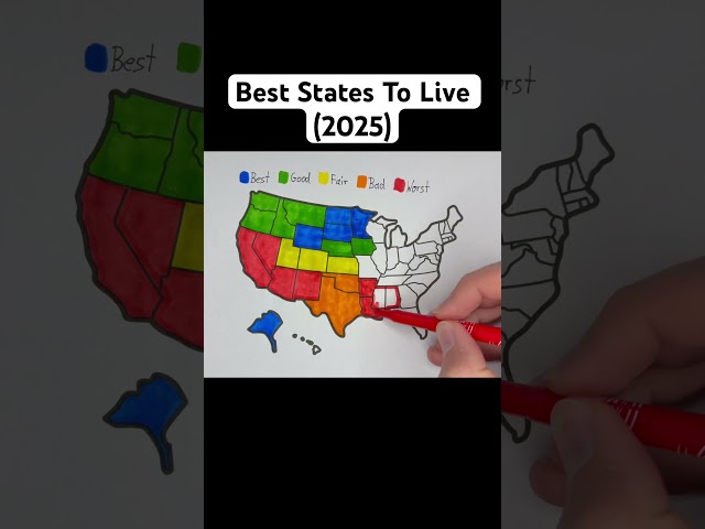 Best States To Live (2025) #usa #unitedstates #map #geography #states #living