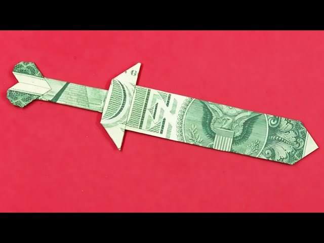 Dollar Origami Sword Love | Money Origami