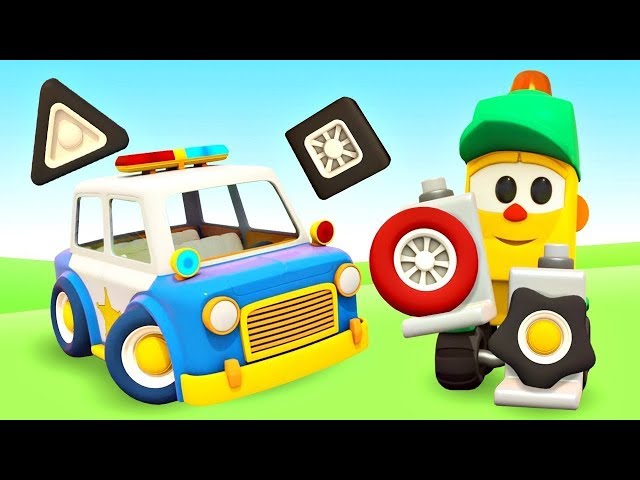 Lifty's Shop: Learn Shapes of Cars' Wheels - A Police Car Cartoon - Learn Shapes with Cars for Kids