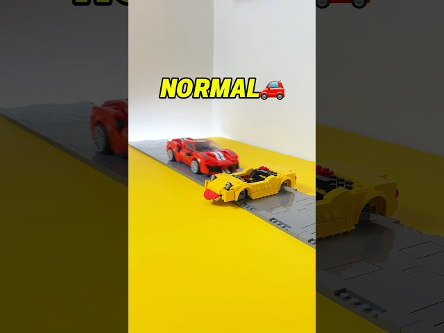 1 vs 1000 piece LEGO car crash test! LEGO car upgrade challenge #lego #legobuild #cars #jdm #legoset