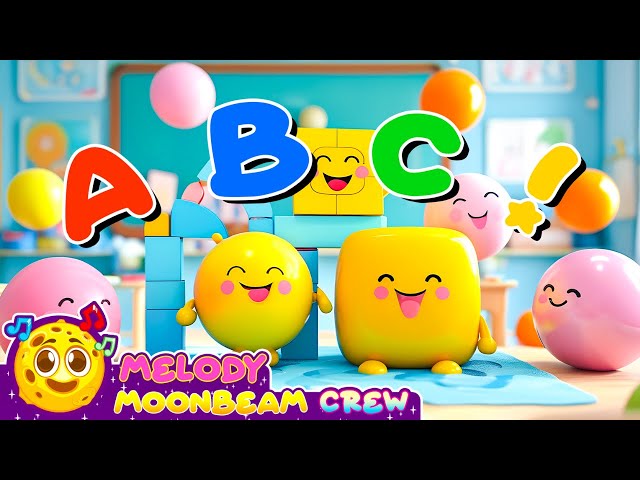 ABC Learning is Fun Cartoon Kids Nursery Rhyme | Melody Moonbeam Crew