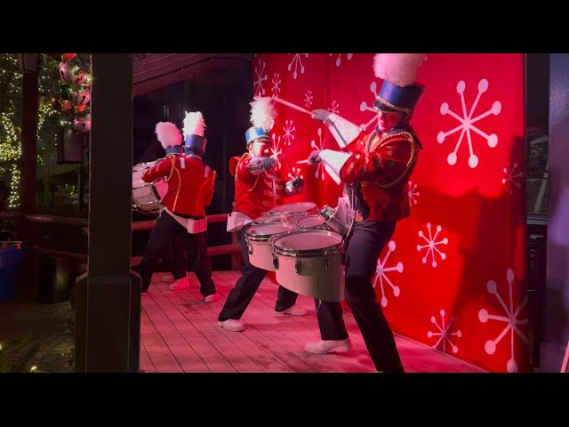 Four Drummers Drumming at Canada‘s Wonderland Winterfest ￼ December 2024 ￼