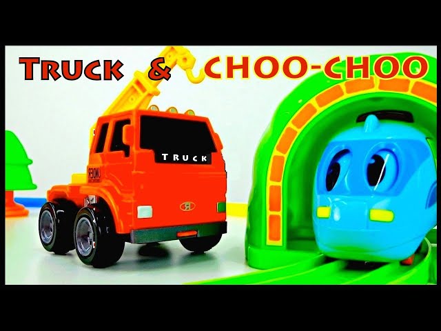 Choo-Choo and Mister Truck build TRAIN SETS - Toy Friends videos for kids with toy unboxing