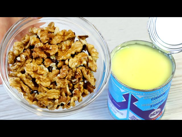 YOU WILL BE AMAZED! Mix Condensed Milk with Nuts and Get Super Result! No baking!