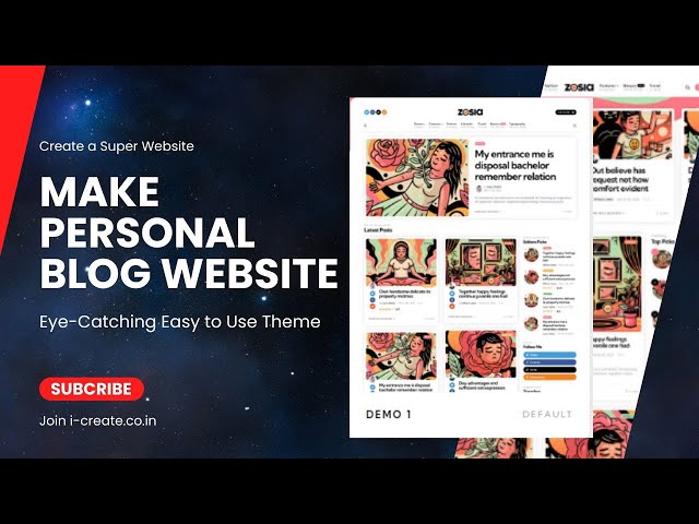 Make a Classic Eye-Catching Blogging Website | Personal Blog WordPress Theme | Zosia WordPress Theme