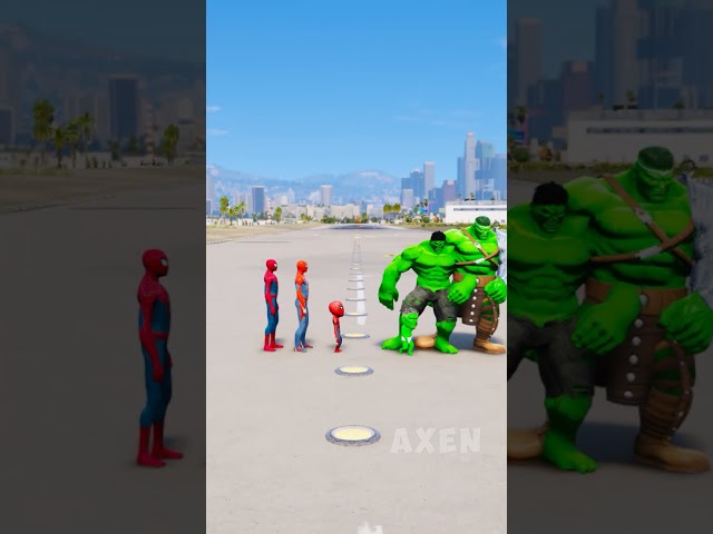 RANDOM SPIDER-MAN VS HULK SUPERHEROES BATTLE WHO IS STRONGEST #shorts