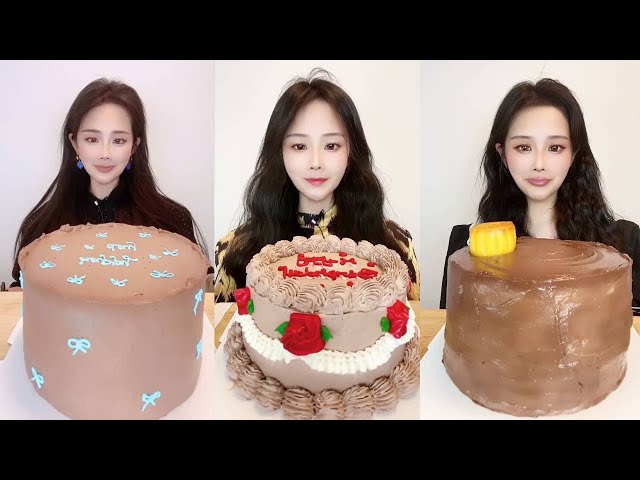 Asmr🍰Eating Chocolate Cake🍰 (Soft And Waxy Sound) 크림丨먹방丨Mukbang丨Satisfying丨Eatings