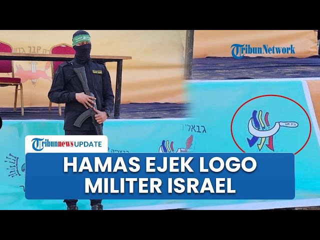 Logo Militer Israel Jadi Bahan Lelucon, Dipajang Hamas dalam Bentuk Kartun saat Pembebasan Sandera