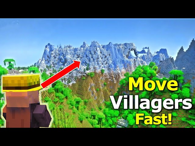 Transport Villagers FAST in Minecraft 1.21! (How to Move Villagers) | NO BOATS!