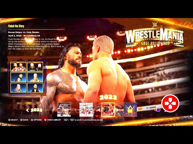 WWE 2K24 Showcase - Roman Reigns vs. Cody Rhodes | WrestleMania 39