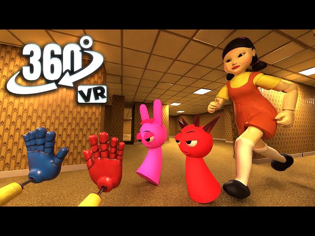 Backrooms SQUID GAME Doll Chase Incredibox Sprunki | 360° VR EXPERIENCE | 4K