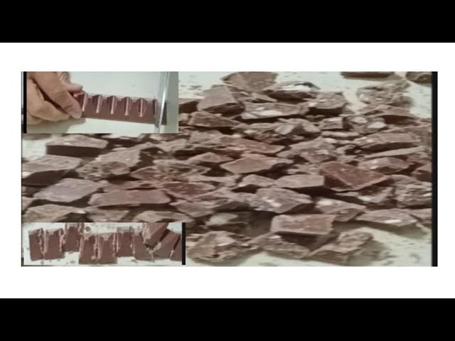 EASY WAY CUTTING TOBLERONE IN TO CUBES#CUTTING SKILL #ASMR#SATISFYING VIDEO