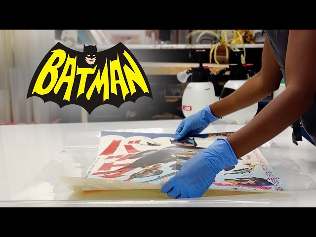 Linen Backing a Japanese "Batman" Movie Poster (1966)