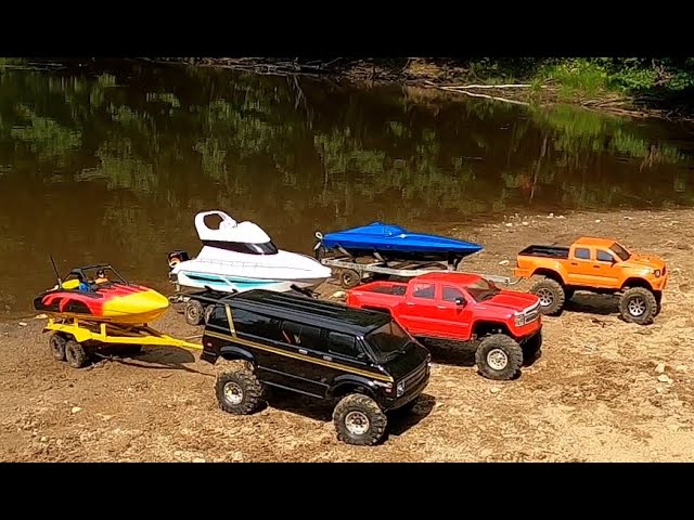 3 RC BOAT LAUNCH,PRO-BOAT JET RIVER,RACING BOAT ON 4S,YATCH HORS BORD BRUSHLESS.