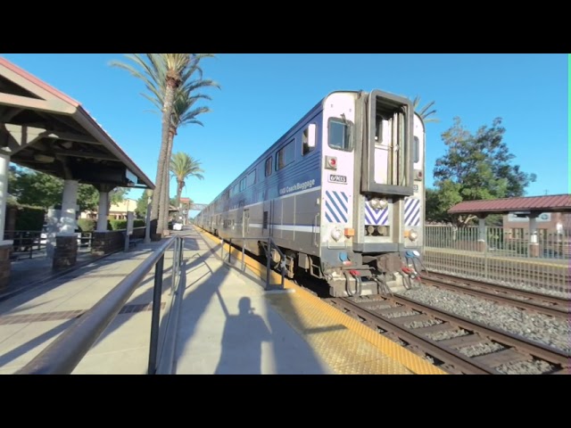 VR180 - Amtrak Pacific Surfliner Train #785 Northbound in Fullerton CA- July 17th 2020 (2/2)