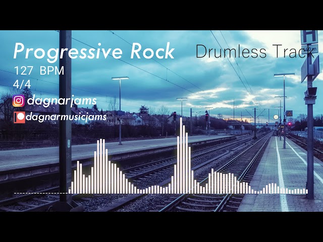 Progressive Rock/Alternative - Drumless Track | 127 BPM | No Drums | Backing Track Jam For Drummers