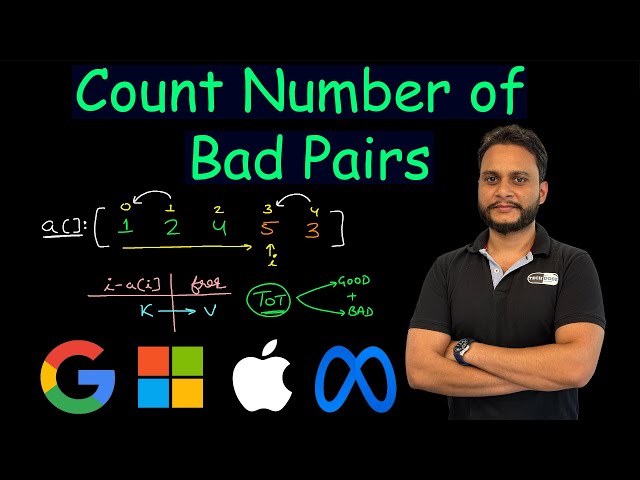 Count Number of Bad Pairs | Leetcode 2364