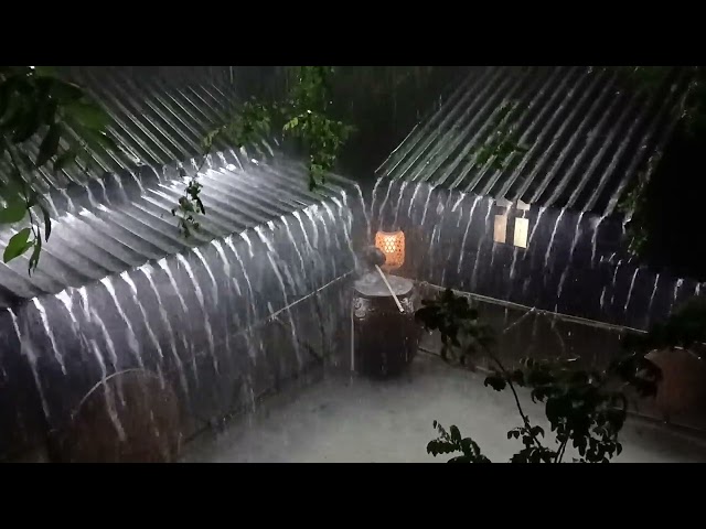 Relax with Heavy Rain and Thunder Sounds for Deep Sleep