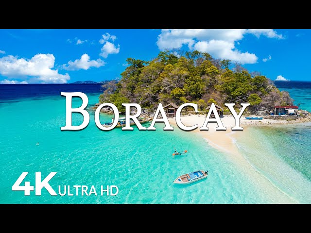 FLYING OVER BORACAY (4K UHD) - Amazing Beautiful Nature Scenery with Relaxing Music - 4K Video UHD